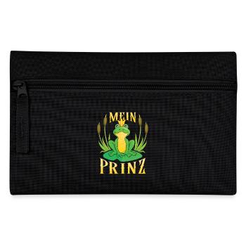 Karneval Party Männer MEIN PRINZ Lustiges Frosch - Federtasche - Schwarz - Vorne