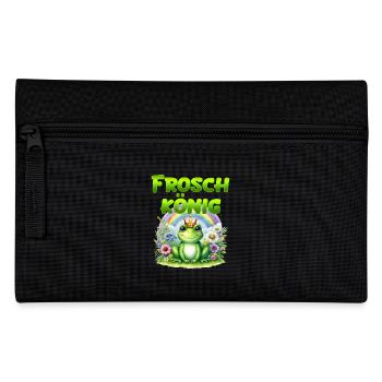 FROSCHKÖNIG Lustiges Karneval Frosch Kostüm - Federtasche - Schwarz - Vorne