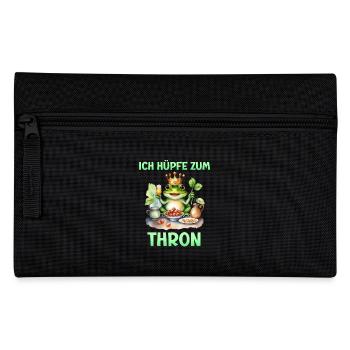 Froschkostüm ICH HÜPFE ZUM THRON Lustiges - Federtasche - Schwarz - Vorne
