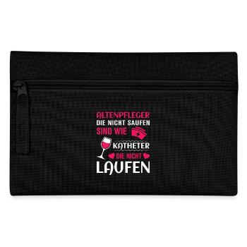 Altenpfleger Geschenk Altenpflege Pflegefachkraft - Federtasche - Schwarz - Vorne