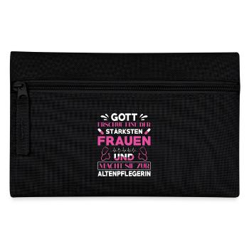 Altenpfleger Geschenk Altenpflege Pflegefachkraft - Federtasche - Schwarz - Vorne