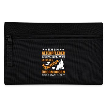 Altenpfleger Geschenk Altenpflege Pflegefachkraft - Federtasche - Schwarz - Vorne