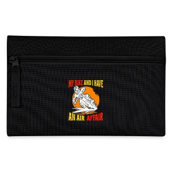 Un motard tout-terrain qui fait du vélo et j’ai une liaison aérienne - Trousse - noir - Devant