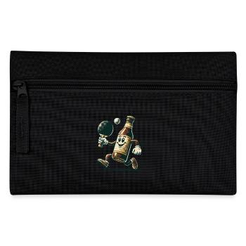 Drôle de bouteille de bière tennis de table design amusant - Trousse - noir - Devant