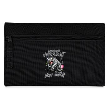 Crazy Rhino Better crazy than one of e - Pencil Case - black - Front