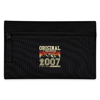 Original February 2007 Vintage Birthday Retro - Pencil Case - black - Front
