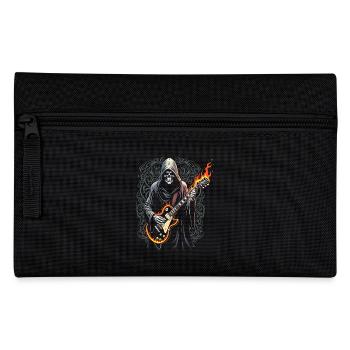 Grim Reaper with Guitar - Rock Style - Pencil Case - black - Front