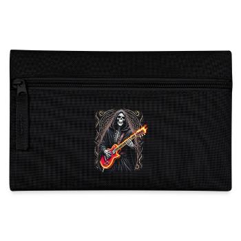 Grim Reaper with Electric Guitar Rock Heavy Metal - Pencil Case - black - Front