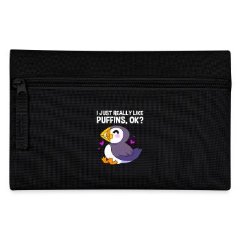 Papageientaucher Puffin - Federtasche - Schwarz - Vorne