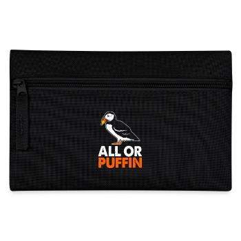 Papageientaucher Puffin - Federtasche - Schwarz - Vorne