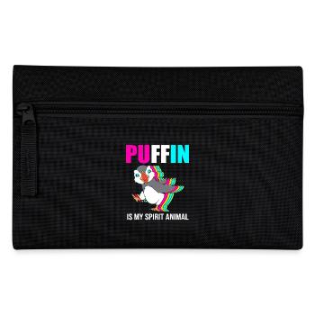 Papageientaucher Puffin - Federtasche - Schwarz - Vorne