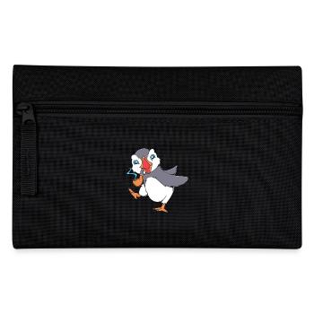 Papageientaucher Puffin - Federtasche - Schwarz - Vorne
