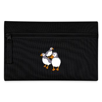 Papageientaucher Puffin - Federtasche - Schwarz - Vorne