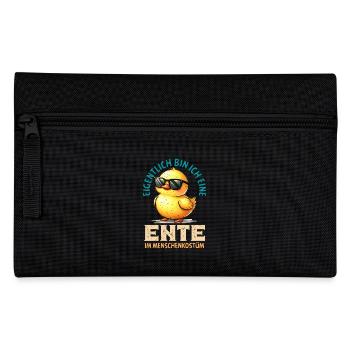 Karneval Kostüm EIGENTLICH BIN ICH EINE ENTE - Federtasche - Schwarz - Vorne