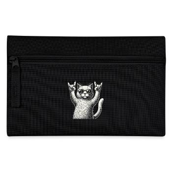 Conception du festival de concert de chat de musique rock - Trousse - noir - Devant