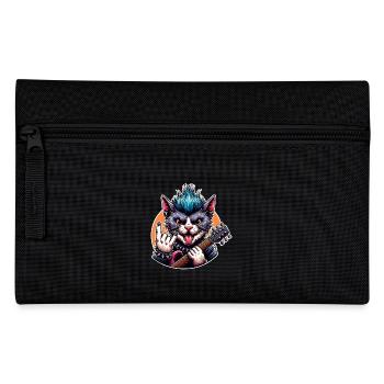 Cat Rock and Roll Guitarist - Pencil Case - black - Front