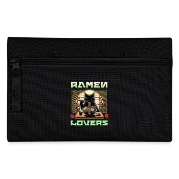 Japanese Ramen Cat Streetwear - Pencil Case - black - Front