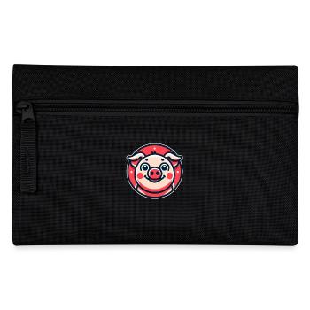 Lustiges kleines Schwein - Federtasche - Schwarz - Vorne