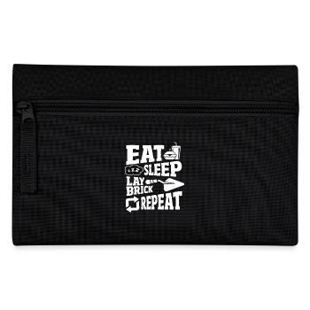 Maurer manger dormir poser brique répéter - Trousse - noir - Devant