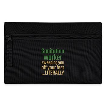 Travailleur de l’assainissement Saint-Valentin Vous balaie - Trousse - noir - Devant