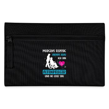 Altenpfleger Geschenk Altenpflege Pflegefachkraft - Federtasche - Schwarz - Vorne