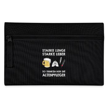 Altenpfleger Geschenk Altenpflege Pflegefachkraft - Federtasche - Schwarz - Vorne