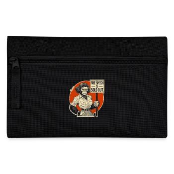 Gorilla with a shield: Freedom of expression sold out - Pencil Case - black - Front