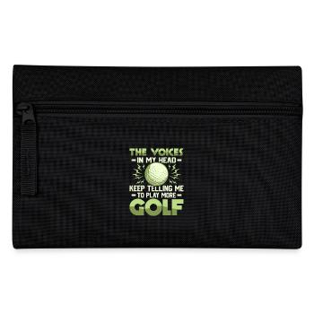 The Voices In My Head Keep Telling Me Golf Golfer - Federtasche - Schwarz - Vorne