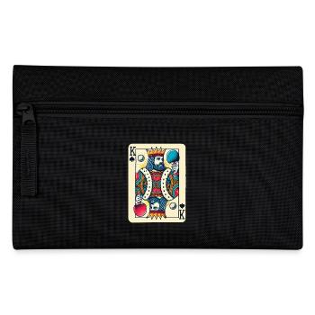 Rétro jouer carte de tennis de table King Design - Trousse - noir - Devant