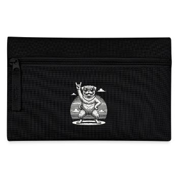 Pug Dog Rock Music Festival Style - Pencil Case - black - Front