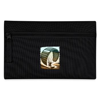 Kitesurf Kitesurfer Kiteboard - Federtasche - Schwarz - Vorne