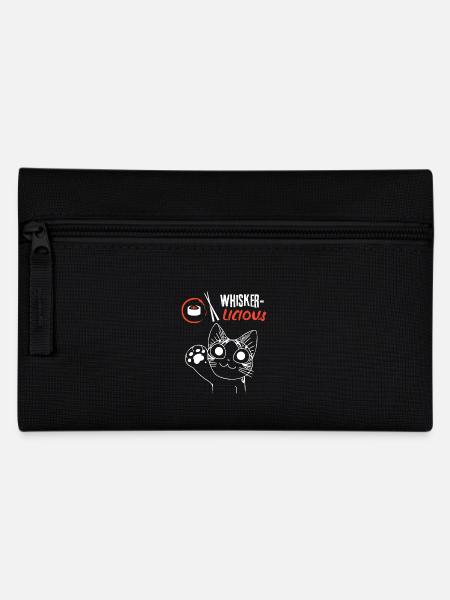 Whiskerlicious Bites – Sushi for Cat Lovers - Pencil Case - black