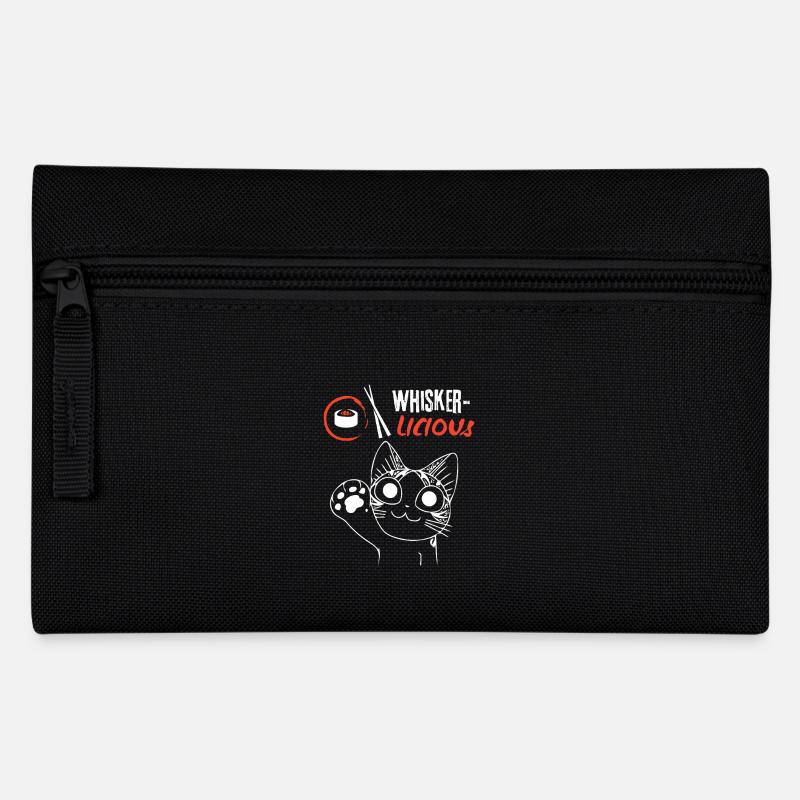 Whiskerlicious Bites – Sushi for Cat Lovers - Pencil Case - black