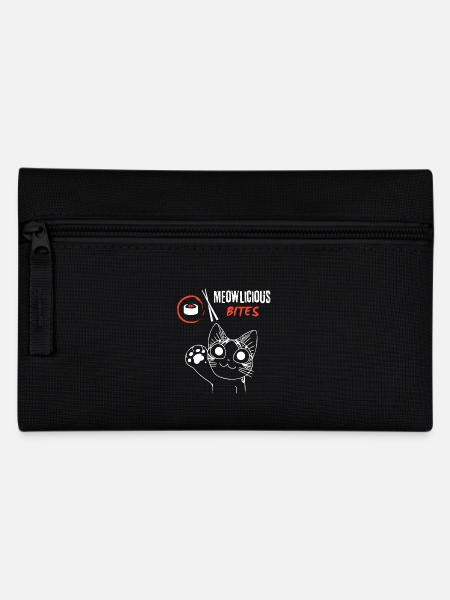 Meowlicious Bites – Sushi for Cat Fans - Pencil Case - black