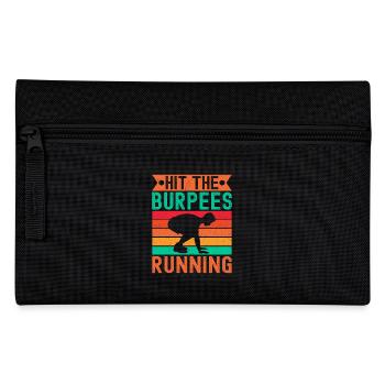 Fitness Fanatics Hit The Burpees Running - Pencil Case - black - Front