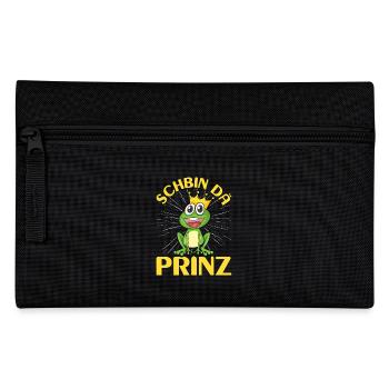 Karneval Kostüm Party SCHBIN DA PRINZ Lustiges - Federtasche - Schwarz - Vorne