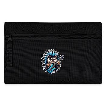 Igel Rock and Roll Gitarrist - Federtasche - Schwarz - Vorne
