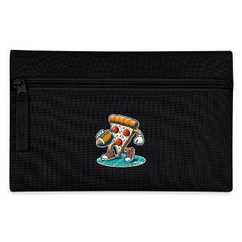 Football Pizza - Pencil Case - black - Front