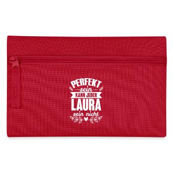 Laura - Perfekt Sein Kann Jeder Laura Nicht - Federtasche - Rot - Vorne