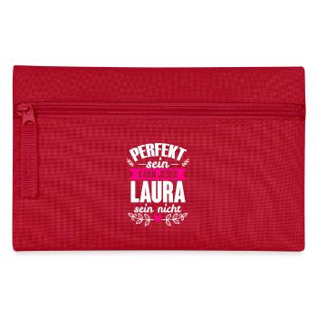 Laura - Perfekt Sein Kann Jeder Laura Nicht - Federtasche - Rot - Vorne