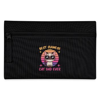 Siamkatze Spruch Siamkatze Papa Siamkatze Geschenk - Federtasche - Schwarz - Vorne