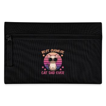 Siamkatze Spruch Siamkatze Papa Siamkatze Geschenk - Federtasche - Schwarz - Vorne