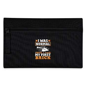 Bricklayer I was normal until I got my first stone - Pencil Case - black - Front