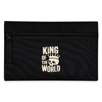 Skull and crossbones with crown King of the World - Pencil Case - black - Front