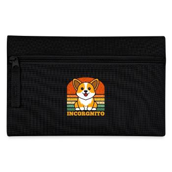 Incorgnito – Jeu de mots amusant sur le corgi - Trousse - noir - Devant