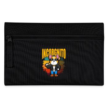 Incorgnito – Jeu de mots amusant sur le corgi - Trousse - noir - Devant