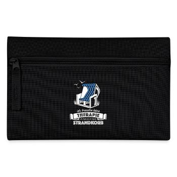 Ich brauche keine Therapie - Strandkorb - Federtasche - Schwarz - Vorne