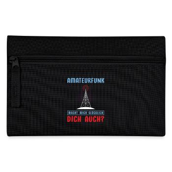 Amateurfunk Geschenke für Funker Funkamateur - Federtasche - Schwarz - Vorne