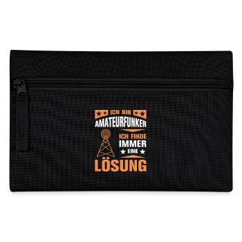 Amateurfunk Geschenke für Funker Funkamateur - Federtasche - Schwarz - Vorne