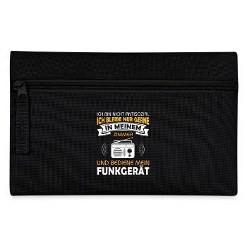 Amateurfunk Geschenke für Funker Funkamateur - Federtasche - Schwarz - Vorne